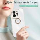 For Realme GT 7 Pro 5G XINLI Straight Edge 6D Electroplate TPU Phone Case with Ring Holder(Cherry Purple) - 3