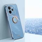 For Realme GT 7 Pro 5G XINLI Straight Edge 6D Electroplate TPU Phone Case with Ring Holder(Celestial Blue) - 1