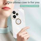 For Realme Neo7 SE XINLI Straight Edge 6D Electroplate TPU Phone Case with Ring Holder(Pink) - 2