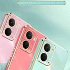For Realme Neo7X XINLI Straight Edge 6D Electroplate TPU Phone Case with Ring Holder(Mint Green) - 3
