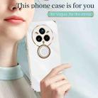 For Realme14 Pro+ XINLI Straight Edge 6D Electroplate TPU Phone Case with Ring Holder(Hawthorn Red) - 2