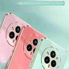 For Realme14 Pro+ XINLI Straight Edge 6D Electroplate TPU Phone Case with Ring Holder(Pink) - 3