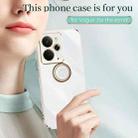 For Realme 14 5G Global XINLI Straight Edge 6D Electroplate TPU Phone Case with Ring Holder(Celestial Blue) - 2