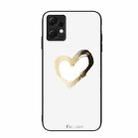 For Xiaomi Redmi Note 12 4G Global Colorful Painted Glass Phone Case(Golden Love) - 1