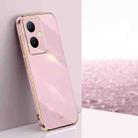 For vivo Y78+ XINLI Straight Edge 6D Electroplate TPU Phone Case(Cherry Purple) - 1