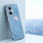 For vivo Y78+ XINLI Straight Edge 6D Electroplate TPU Phone Case(Celestial Blue) - 1