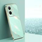 For vivo Y78+ XINLI Straight Edge 6D Electroplate TPU Phone Case(Mint Green) - 1