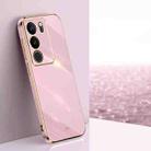 For vivo S17 XINLI Straight Edge 6D Electroplate TPU Phone Case(Cherry Purple) - 1
