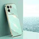 For vivo S17e XINLI Straight Edge 6D Electroplate TPU Phone Case(Mint Green) - 1