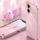 For vivo Y17S 4G XINLI Straight Edge 6D Electroplate TPU Phone Case(Pink) - 4
