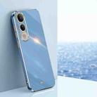 For vivo V50 Lite XINLI Straight Edge 6D Electroplate TPU Phone Case(Celestial Blue) - 1