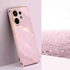 For vivo S30 5G XINLI Straight Edge 6D Electroplate TPU Phone Case(Cherry Purple) - 1