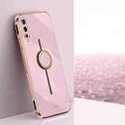 For vivo iQOO Pro XINLI Straight Edge 6D Electroplate TPU Phone Case with Ring Holder(Cherry Purple) - 1