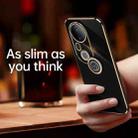 For vivo S20 Pro XINLI Straight Edge 6D Electroplate TPU Phone Case with Ring Holder(White) - 2