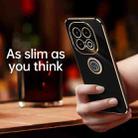 For vivo iQOO 13 XINLI Straight Edge 6D Electroplate TPU Phone Case with Ring Holder(Hawthorn Red) - 2