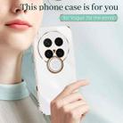 For vivo X200 Ultra XINLI Straight Edge 6D Electroplate TPU Phone Case with Ring Holder(Mint Green) - 2