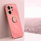 For vivo S30 5G XINLI Straight Edge 6D Electroplate TPU Phone Case with Ring Holder(Hawthorn Red) - 1
