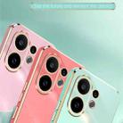 For vivo S30 5G XINLI Straight Edge 6D Electroplate TPU Phone Case with Ring Holder(Mint Green) - 3