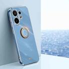 For vivo S30 Pro mini 5G XINLI Straight Edge 6D Electroplate TPU Phone Case with Ring Holder(Celestial Blue) - 1