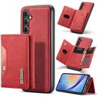 For Samsung Galaxy A34 5G DG.MING M2 Series 3-Fold Multi Card Bag + Magnetic Phone Case(Red) - 1