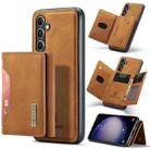 For Samsung Galaxy S23 FE 5G DG.MING M2 Series 3-Fold Multi Card Bag + Magnetic Phone Case(Brown) - 1