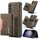 For Samsung Galaxy S23 FE 5G DG.MING M2 Series 3-Fold Multi Card Bag + Magnetic Phone Case(Coffee) - 1
