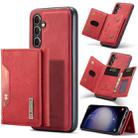 For Samsung Galaxy S23 FE 5G DG.MING M2 Series 3-Fold Multi Card Bag + Magnetic Phone Case(Red) - 1