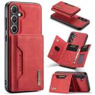 For Samsung Galaxy S24+ 5G DG.MING M2 Series 3-Fold Multi Card Bag + Magnetic Phone Case(Red) - 1