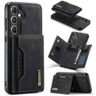 For Samsung Galaxy S24 5G DG.MING M2 Series 3-Fold Multi Card Bag + Magnetic Phone Case(Black) - 1