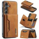 For Samsung Galaxy S24 5G DG.MING M2 Series 3-Fold Multi Card Bag + Magnetic Phone Case(Brown) - 1