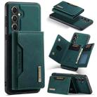 For Samsung Galaxy A55 5G DG.MING M2 Series 3-Fold Multi Card Bag + Magnetic Phone Case(Green) - 1