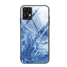 For Xiaomi Redmi Note 12 4G Global Marble Pattern Glass Protective Phone Case(Blue Ocean) - 1