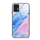 For Xiaomi Redmi Note 12 4G Global Marble Pattern Glass Protective Phone Case(Pink) - 1