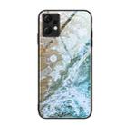 For Xiaomi Redmi Note 12 4G Global Marble Pattern Glass Protective Phone Case(Beach) - 1