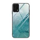 For Xiaomi Redmi Note 12 Turbo Marble Pattern Glass Protective Phone Case(Green Ocean) - 1