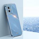 For Honor 100 XINLI Straight Edge 6D Electroplate TPU Phone Case(Celestial Blue) - 1