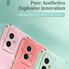For Honor 100 XINLI Straight Edge 6D Electroplate TPU Phone Case(Pink) - 3