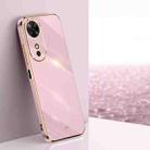For Honor Play 60 XINLI Straight Edge 6D Electroplate TPU Phone Case(Cherry Purple) - 1