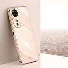 For Honor Play 60 XINLI Straight Edge 6D Electroplate TPU Phone Case(Pink) - 1