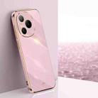 For Honor Power XINLI Straight Edge 6D Electroplate TPU Phone Case(Cherry Purple) - 1