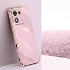 For Honor X70i XINLI Straight Edge 6D Electroplate TPU Phone Case(Cherry Purple) - 1