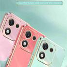 For Honor X70i XINLI Straight Edge 6D Electroplate TPU Phone Case(Cherry Purple) - 3
