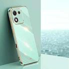 For Honor X70i XINLI Straight Edge 6D Electroplate TPU Phone Case(Mint Green) - 1