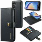 For Samsung Galaxy A34 5G DG.MING Crazy Horse Texture Detachable Magnetic Leather Case(Black) - 1