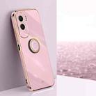 For Honor X50i 5G XINLI Straight Edge 6D Electroplate TPU Phone Case with Ring Holder(Cherry Purple) - 1