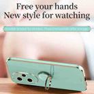 For Honor 100 Pro XINLI Straight Edge 6D Electroplate TPU Phone Case with Ring Holder(Mint Green) - 3