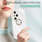 For Honor 300 Pro XINLI Straight Edge 6D Electroplate TPU Phone Case with Ring Holder(Mint Green) - 3