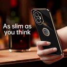 For Honor 300 XINLI Straight Edge 6D Electroplate TPU Phone Case with Ring Holder(Celestial Blue) - 2