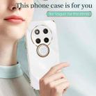 For Honor X60 Pro XINLI Straight Edge 6D Electroplate TPU Phone Case with Ring Holder(Cherry Purple) - 2