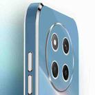 For Honor X60 Pro XINLI Straight Edge 6D Electroplate TPU Phone Case with Ring Holder(White) - 3